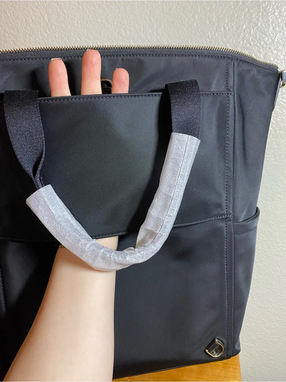 kate spade Black Nylon Laptop Tote with Gold Hardware